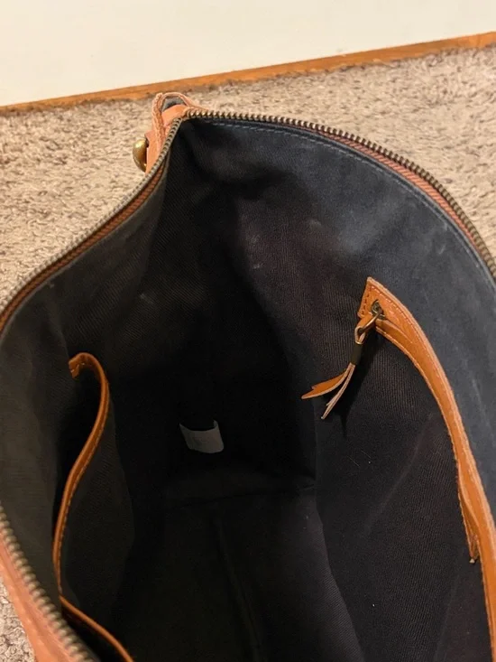 Madewell, The Transport Satchel, English Saddle, Tan Brown, Crossbody Bag - Picture 12 of 16